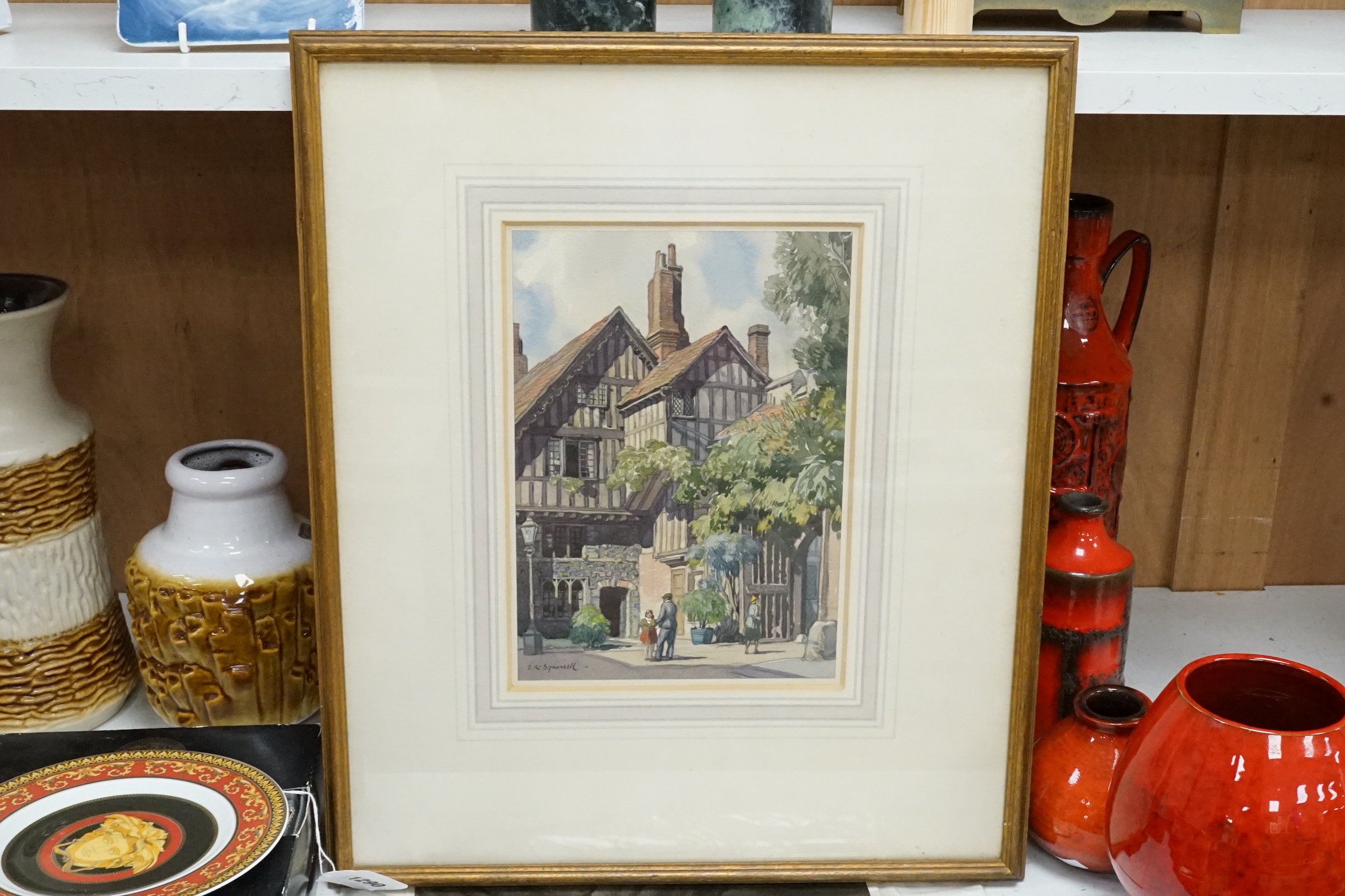 Leonard Russell Squirrell (1893-1979), watercolour, 'Cheyney Court and The Close Gate, Winchester', signed, 25.5 x 18cm